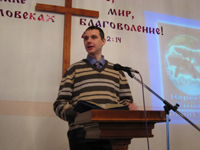 Pavel Tokarchuk, preaching Christmas day.