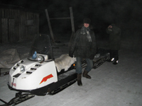 Paul Tokarchuk getting ready to ride into the tundra.
