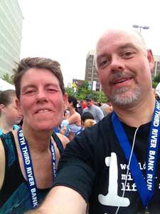 Laura and Greg finish Fifth Third 25k